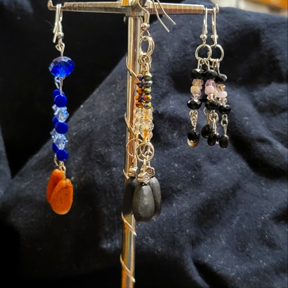 Hand Crafted Earrings Set of 3